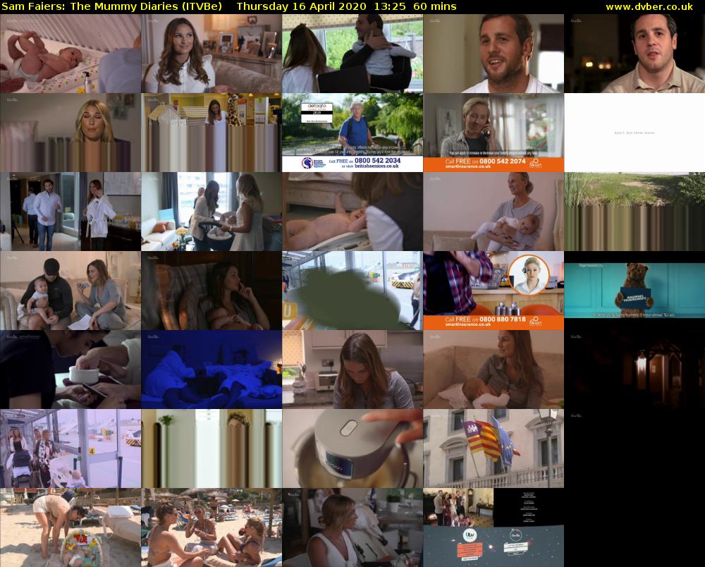 Sam Faiers: The Mummy Diaries (ITVBe) Thursday 16 April 2020 13:25 - 14:25