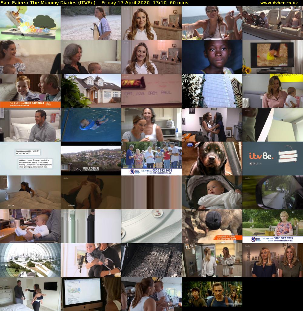 Sam Faiers: The Mummy Diaries (ITVBe) Friday 17 April 2020 13:10 - 14:10