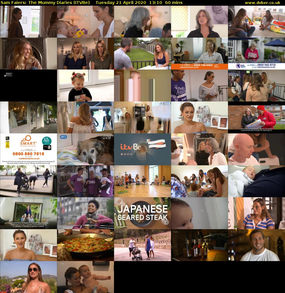 Sam Faiers: The Mummy Diaries (ITVBe) Tuesday 21 April 2020 13:10 - 14:10
