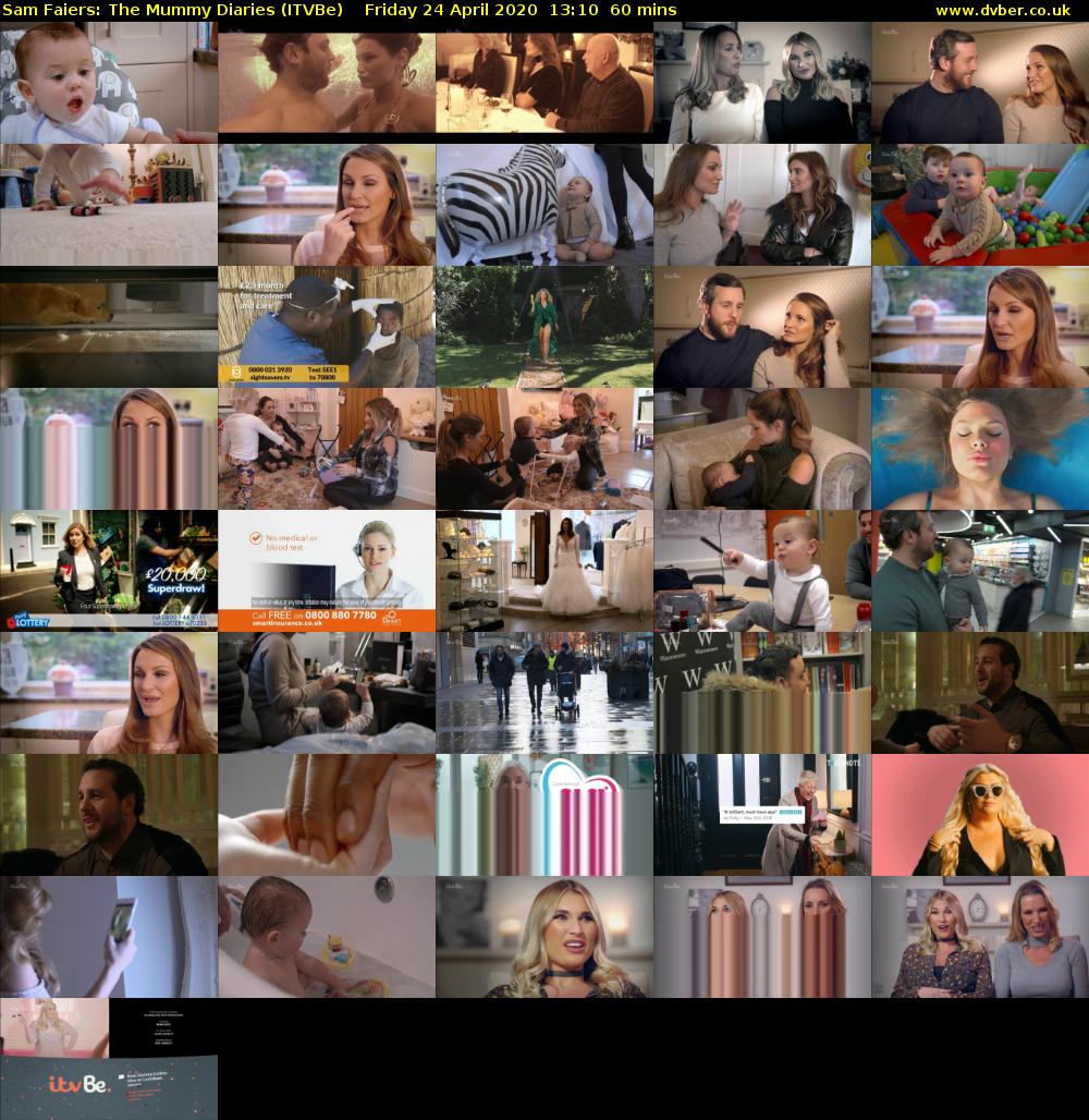 Sam Faiers: The Mummy Diaries (ITVBe) Friday 24 April 2020 13:10 - 14:10