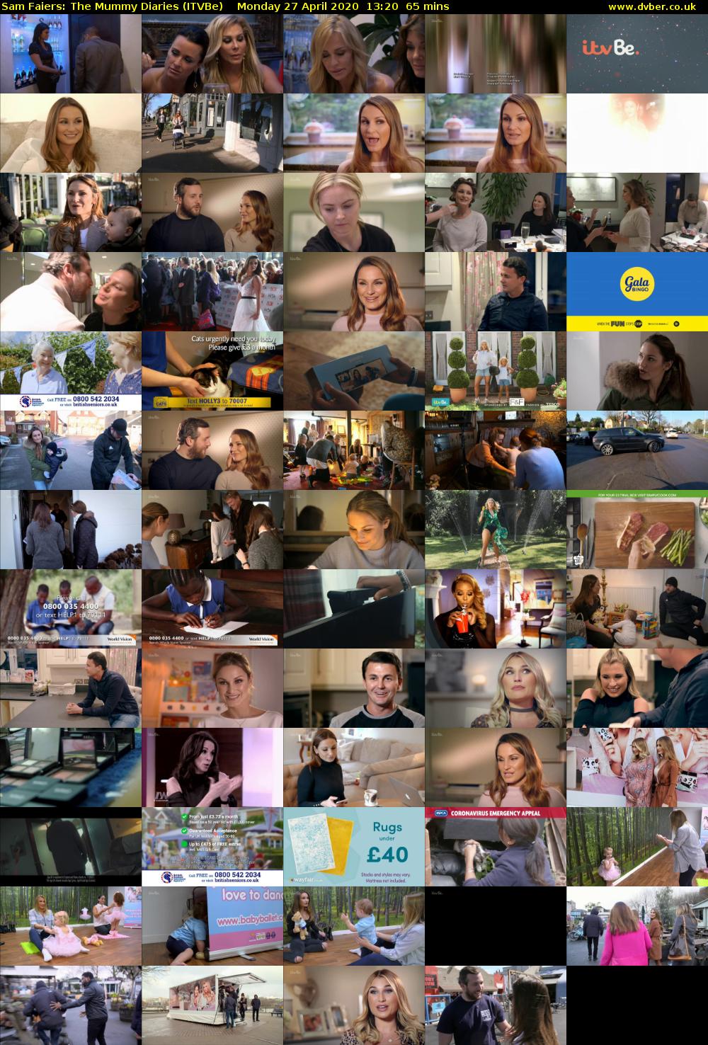 Sam Faiers: The Mummy Diaries (ITVBe) Monday 27 April 2020 13:20 - 14:25