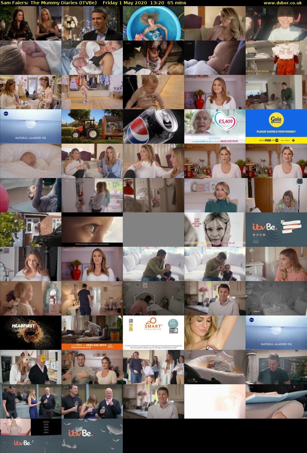 Sam Faiers: The Mummy Diaries (ITVBe) Friday 1 May 2020 13:20 - 14:25