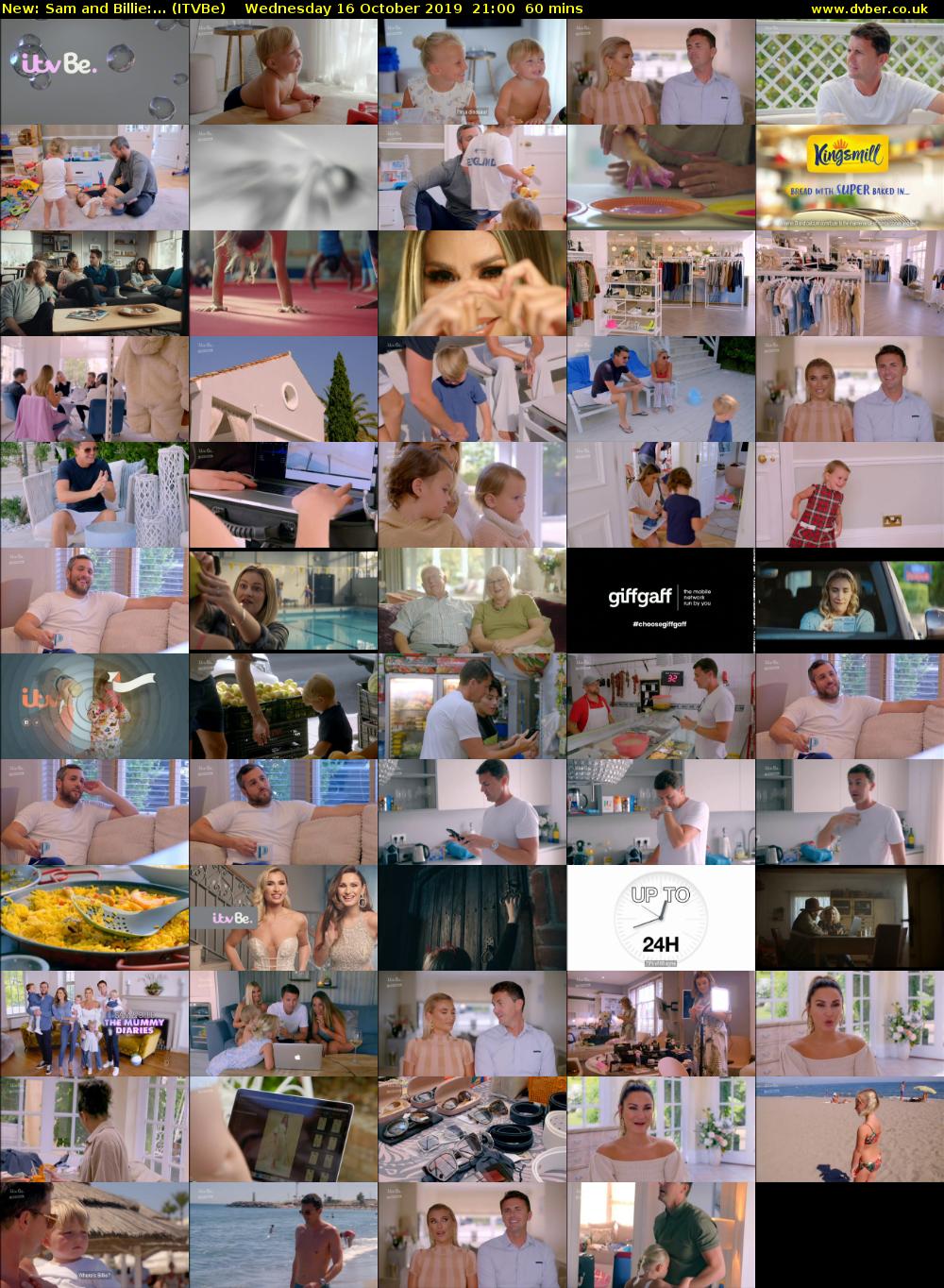 Sam and Billie:... (ITVBe) Wednesday 16 October 2019 21:00 - 22:00