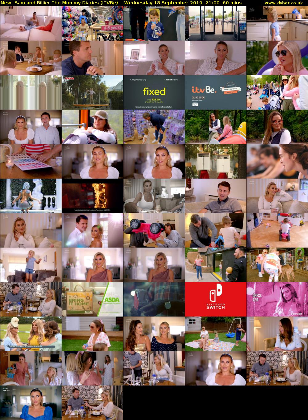 Sam and Billie: The Mummy Diaries (ITVBe) Wednesday 18 September 2019 21:00 - 22:00