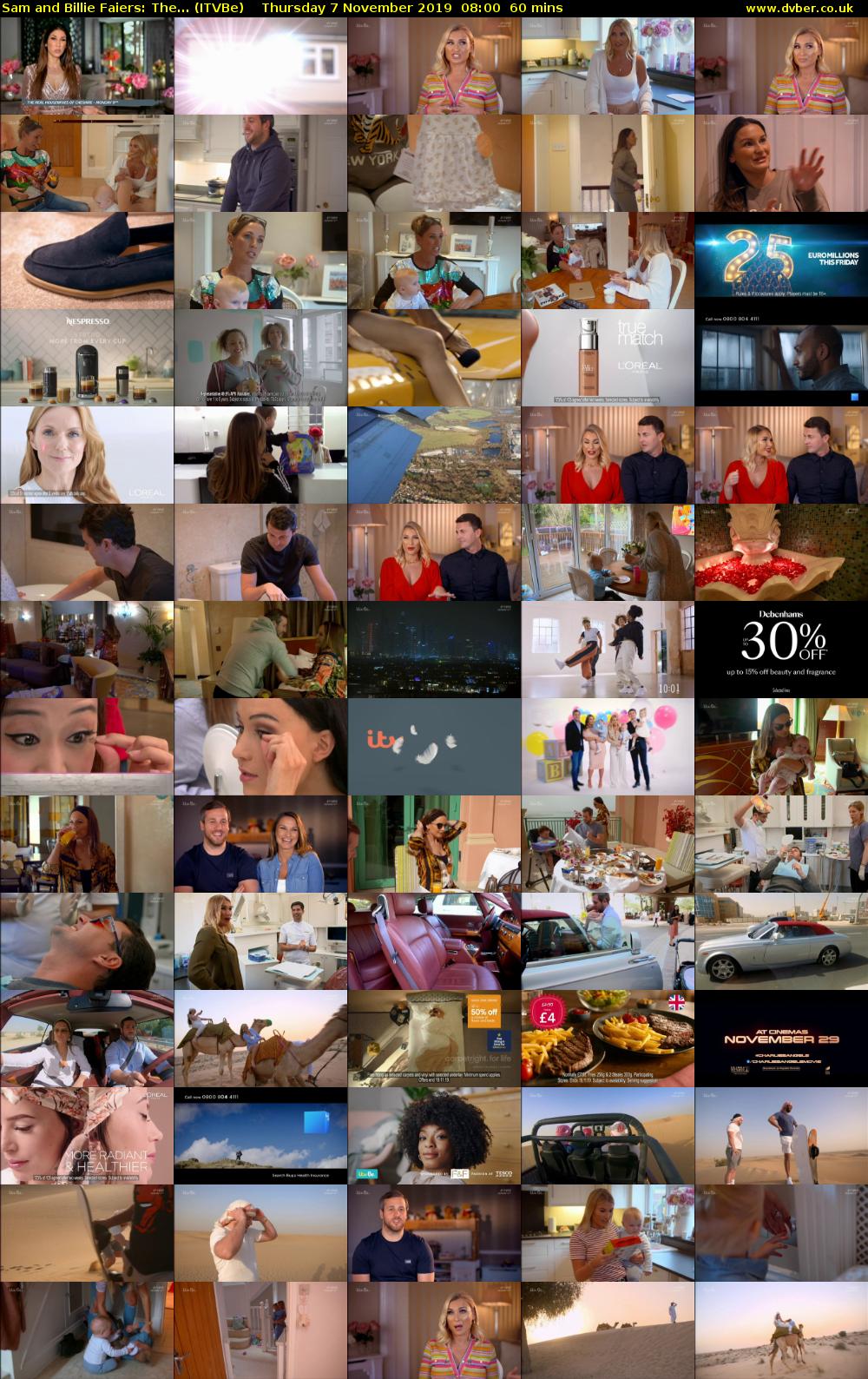 Sam and Billie Faiers: The... (ITVBe) Thursday 7 November 2019 08:00 - 09:00