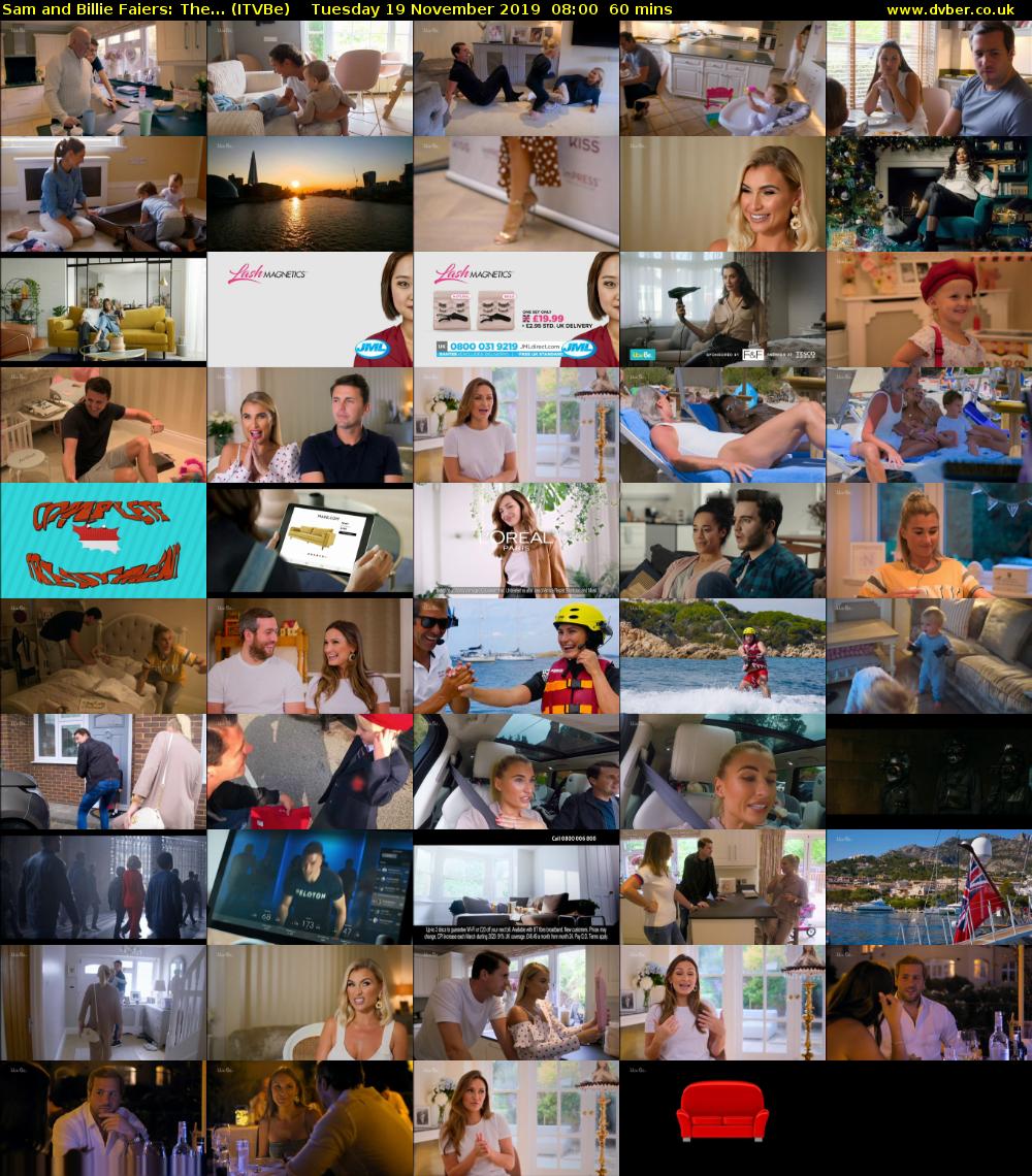 Sam and Billie Faiers: The... (ITVBe) Tuesday 19 November 2019 08:00 - 09:00
