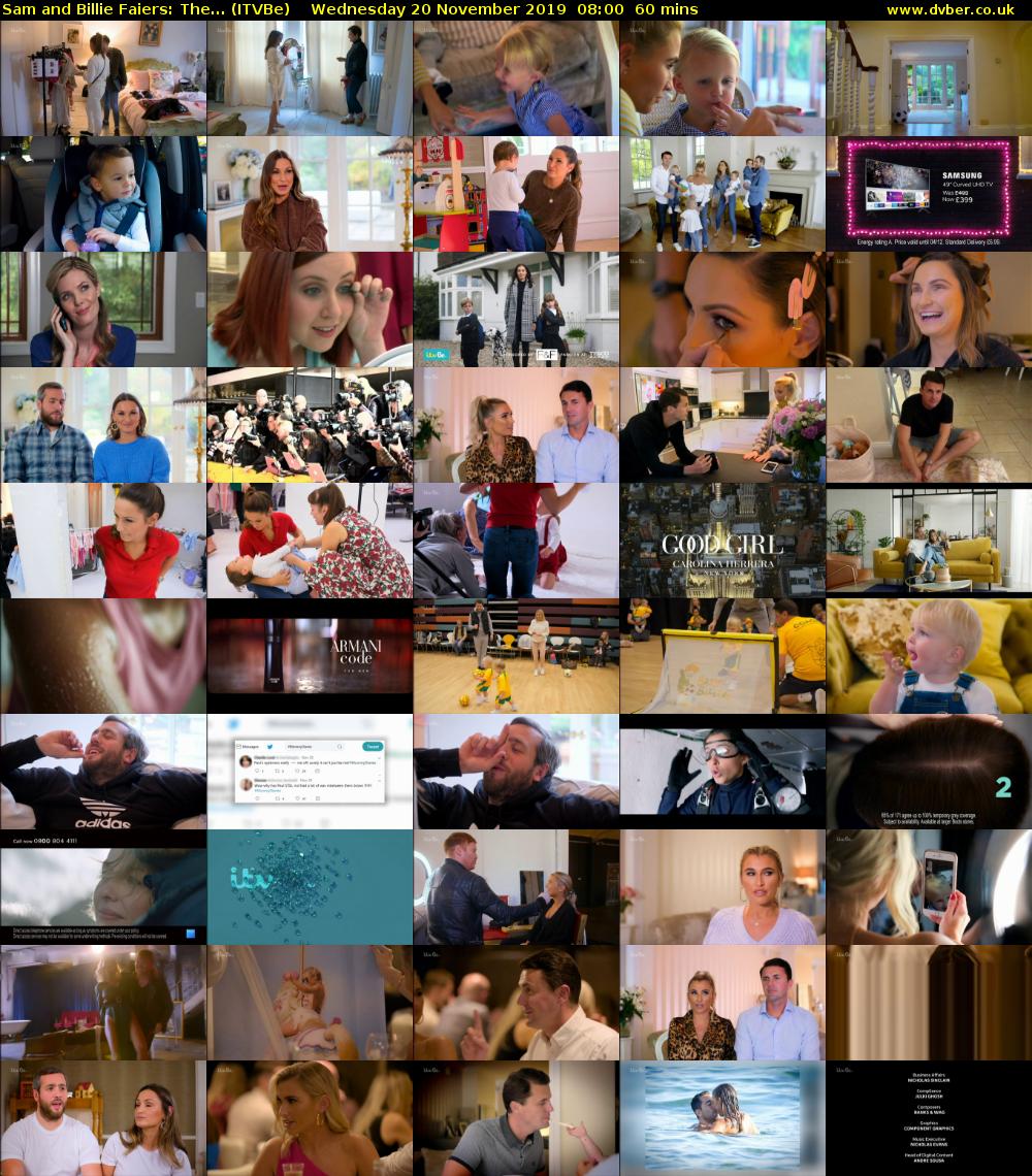 Sam and Billie Faiers: The... (ITVBe) Wednesday 20 November 2019 08:00 - 09:00