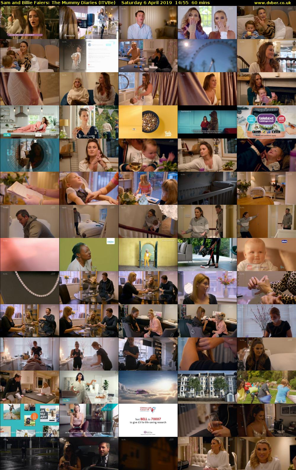 Sam and Billie Faiers: The Mummy Diaries (ITVBe) Saturday 6 April 2019 14:55 - 15:55