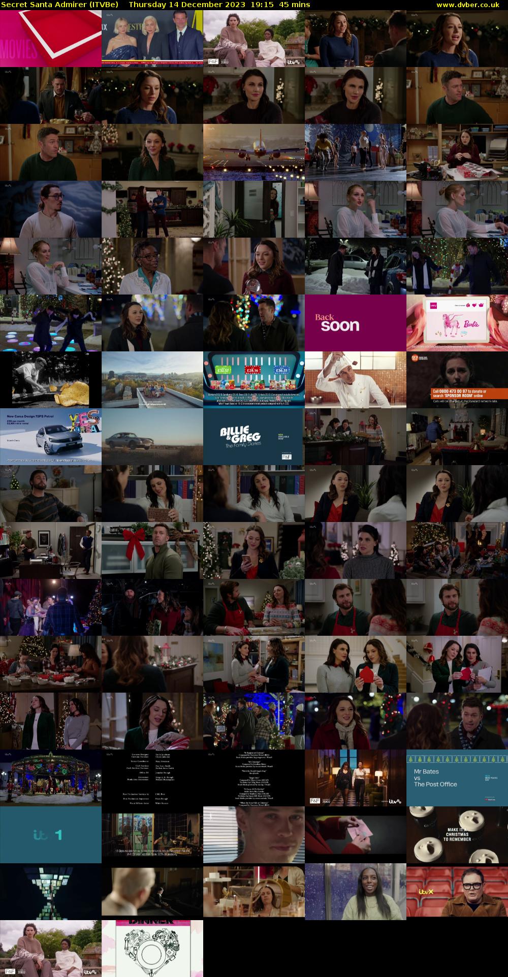 Secret Santa Admirer (ITVBe) Thursday 14 December 2023 19:15 - 20:00