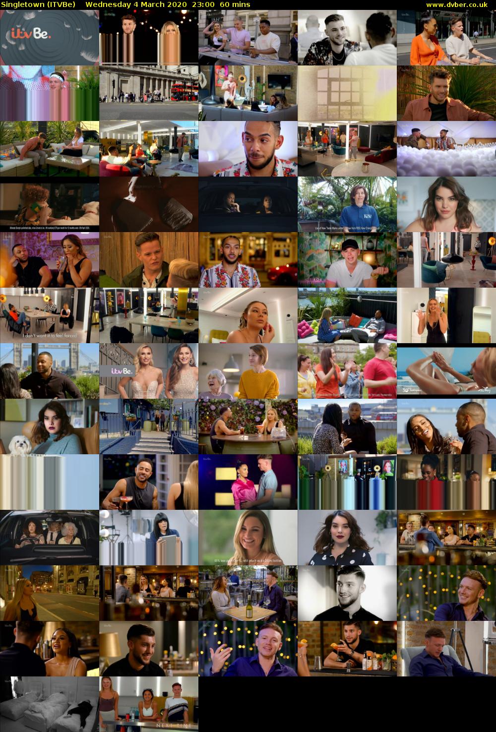 Singletown (ITVBe) Wednesday 4 March 2020 23:00 - 00:00