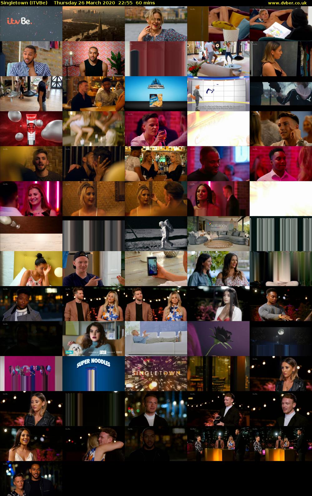 Singletown (ITVBe) Thursday 26 March 2020 22:55 - 23:55