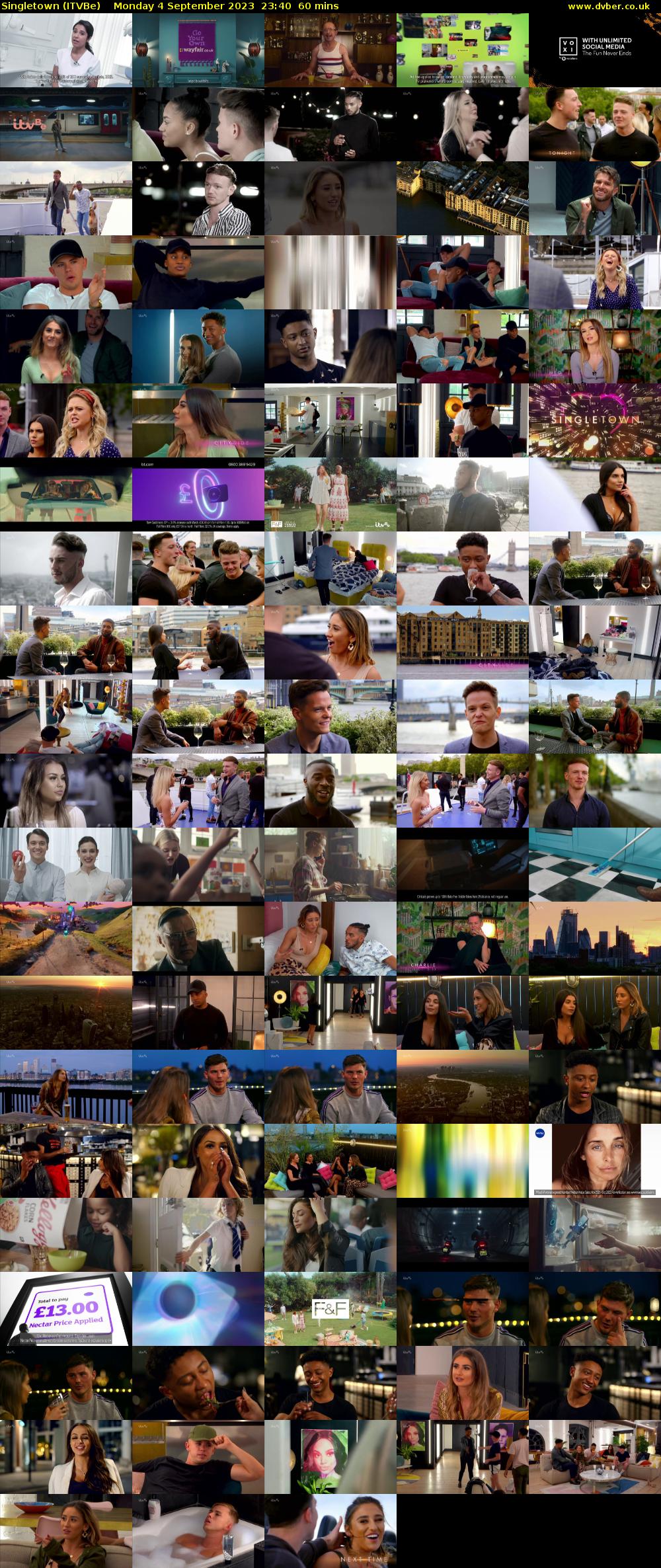 Singletown (ITVBe) Monday 4 September 2023 23:40 - 00:40