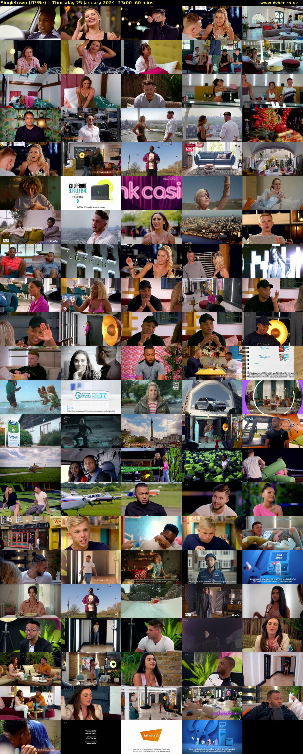 Singletown (ITVBe) Thursday 25 January 2024 23:00 - 00:00