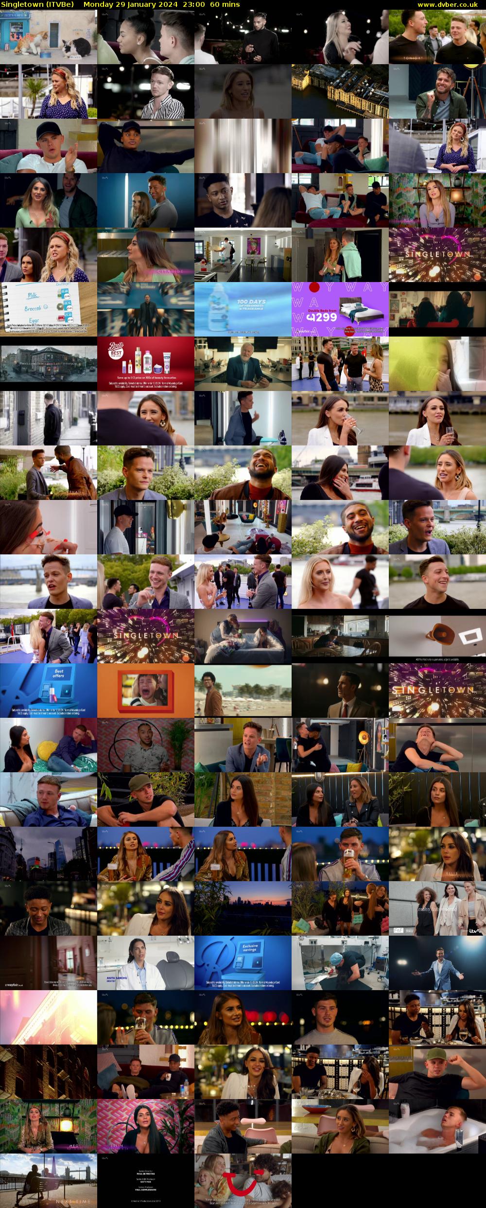 Singletown (ITVBe) Monday 29 January 2024 23:00 - 00:00