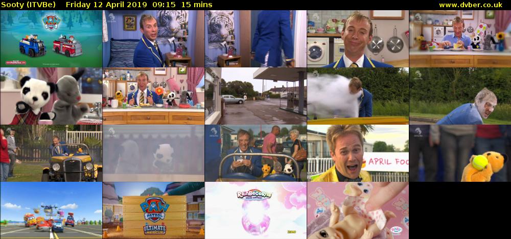 Sooty (ITVBe) Friday 12 April 2019 09:15 - 09:30