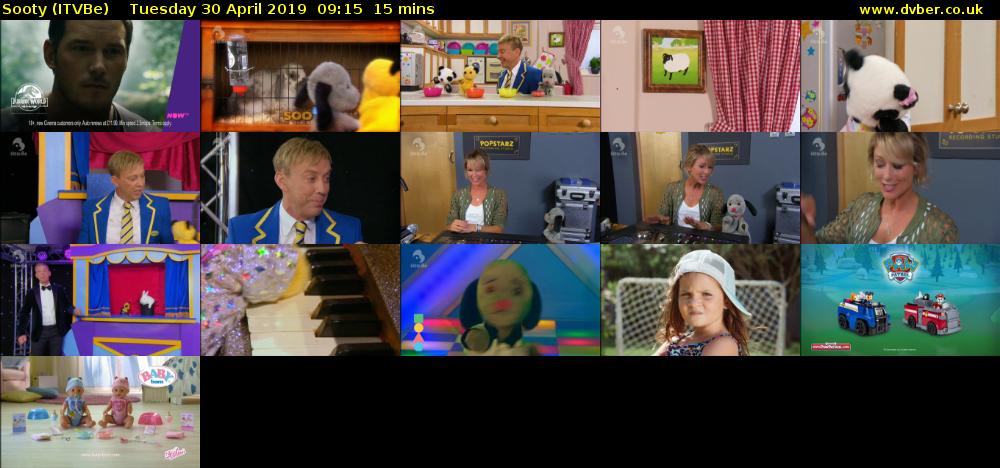 Sooty (ITVBe) Tuesday 30 April 2019 09:15 - 09:30