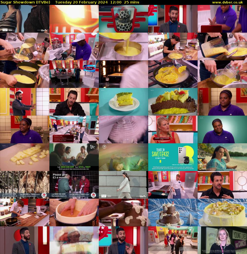 Sugar Showdown (ITVBe) Tuesday 20 February 2024 12:00 - 12:25