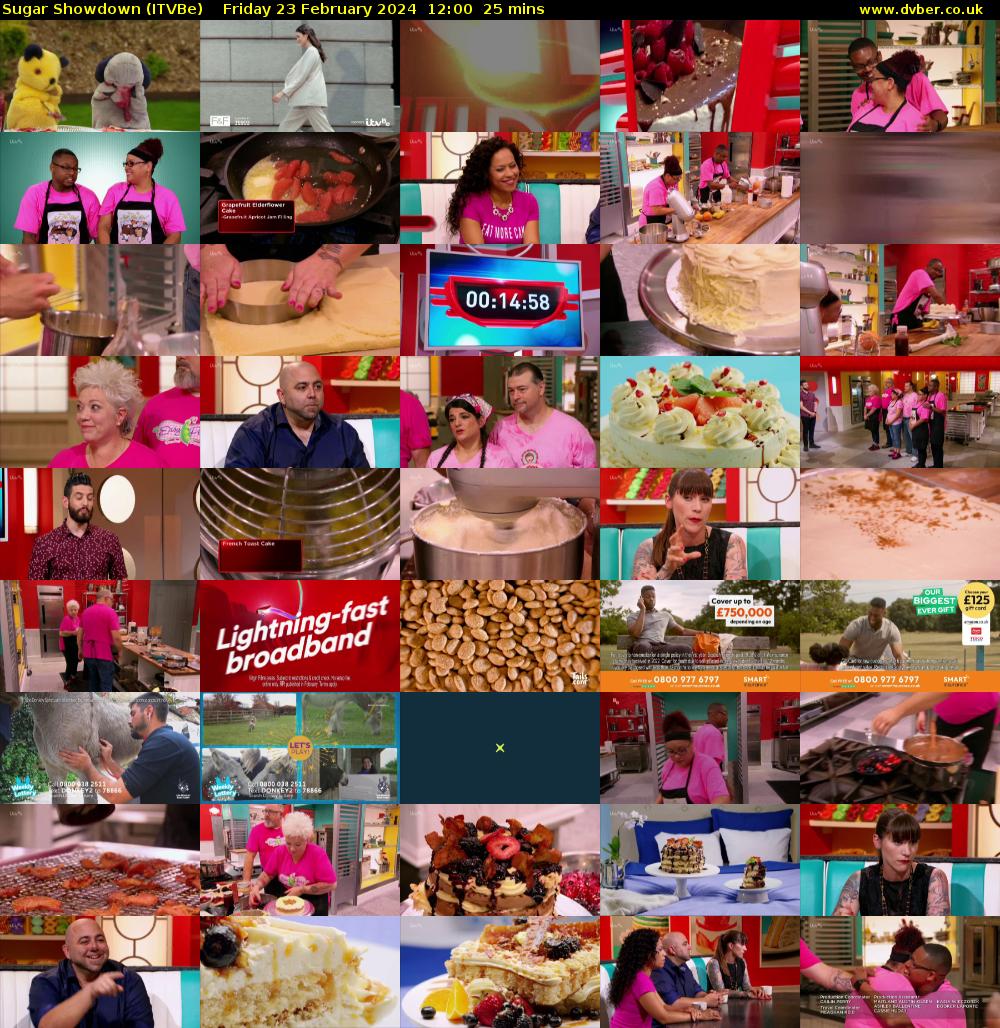 Sugar Showdown (ITVBe) Friday 23 February 2024 12:00 - 12:25
