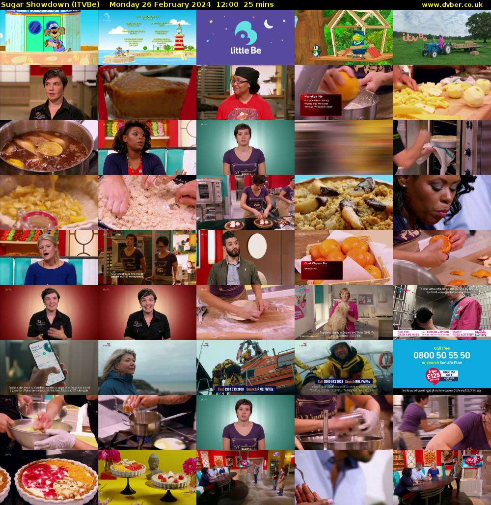 Sugar Showdown (ITVBe) Monday 26 February 2024 12:00 - 12:25