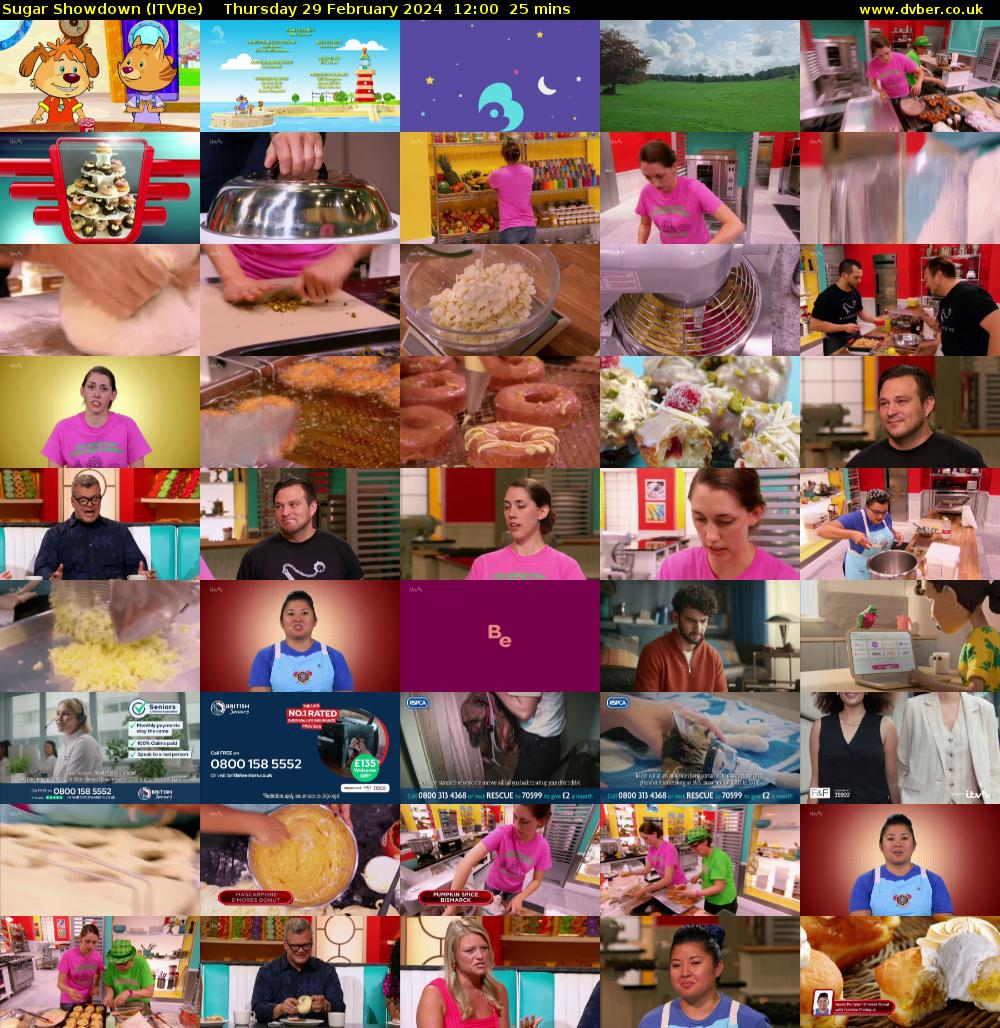 Sugar Showdown (ITVBe) Thursday 29 February 2024 12:00 - 12:25