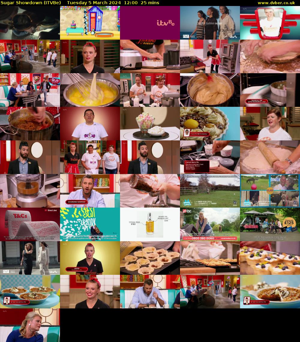 Sugar Showdown (ITVBe) Tuesday 5 March 2024 12:00 - 12:25