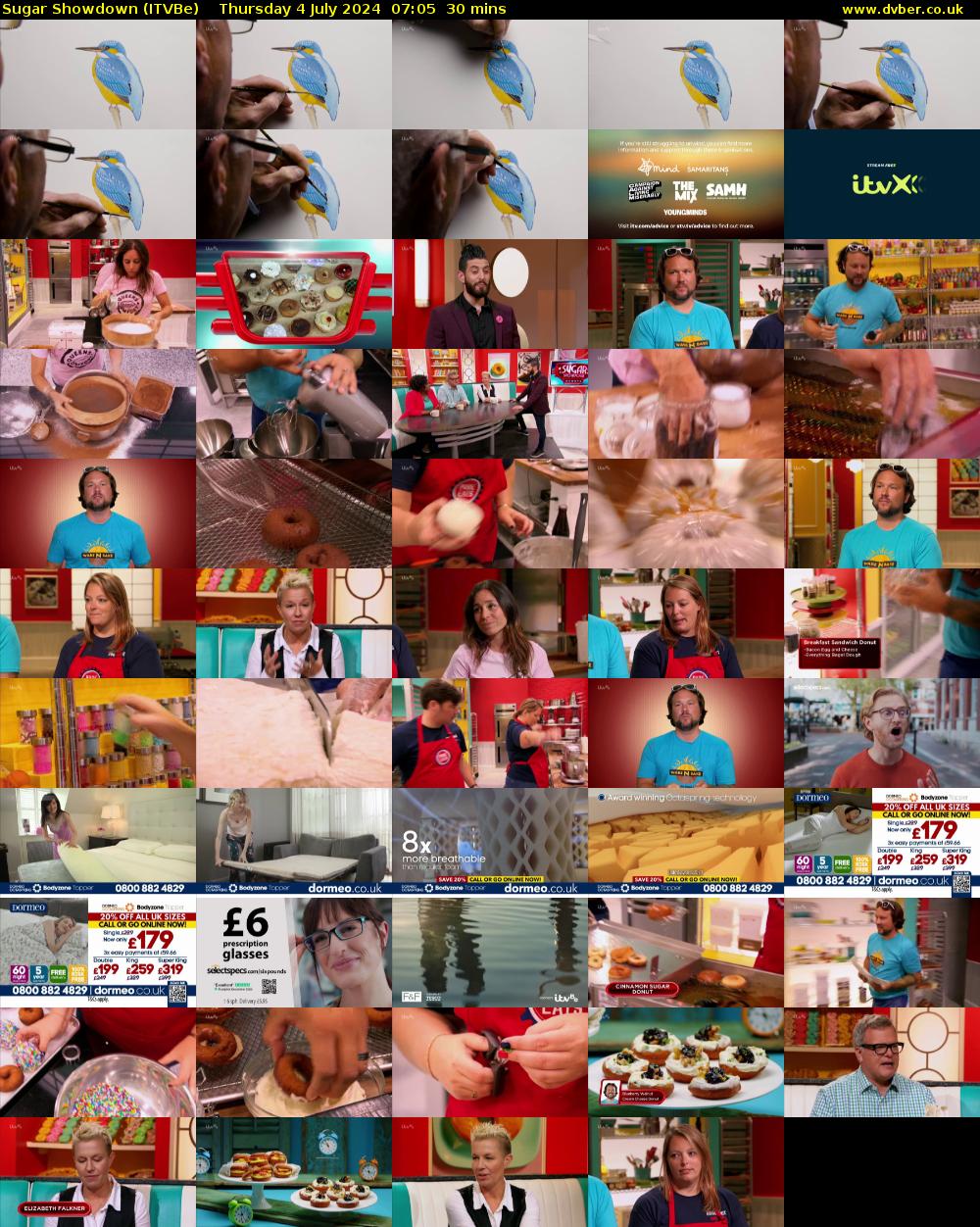 Sugar Showdown (ITVBe) Thursday 4 July 2024 07:05 - 07:35