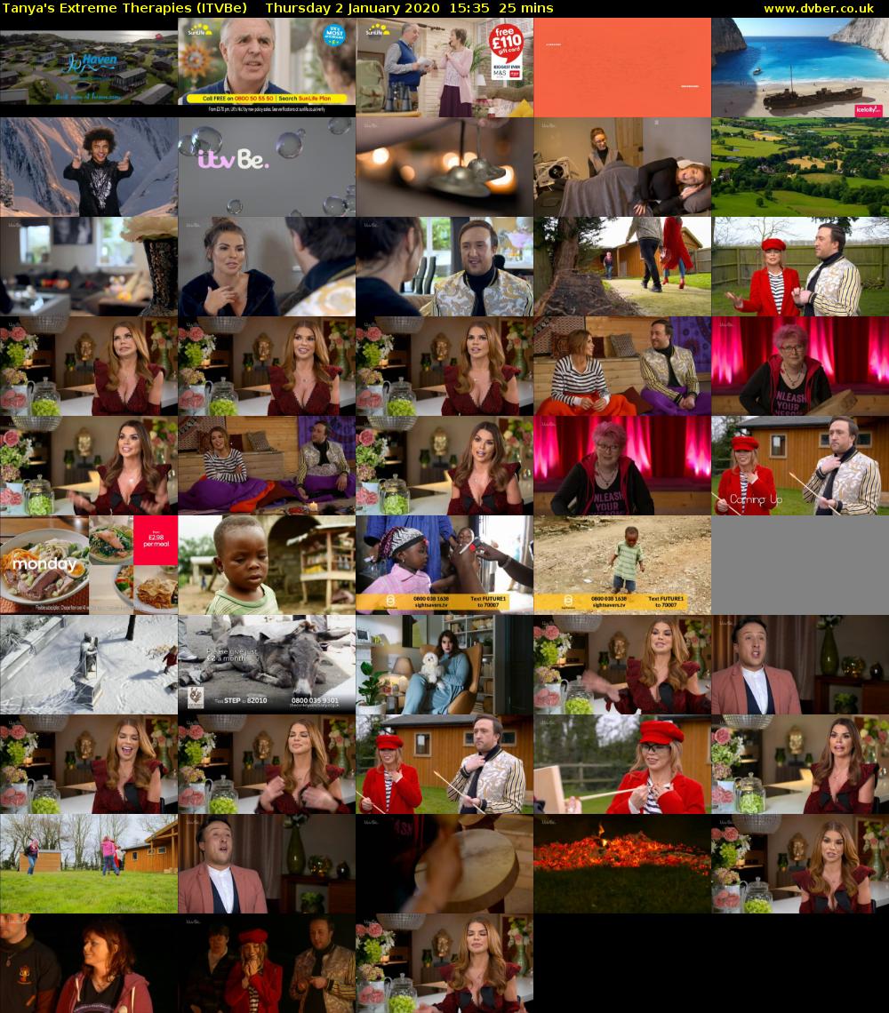 Tanya's Extreme Therapies (ITVBe) Thursday 2 January 2020 15:35 - 16:00