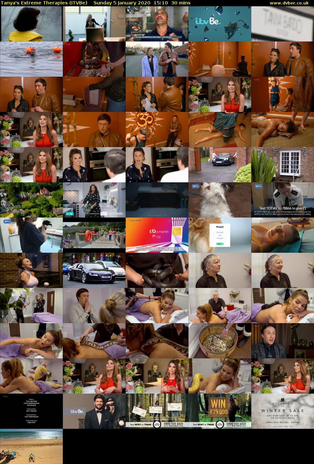 Tanya's Extreme Therapies (ITVBe) Sunday 5 January 2020 15:10 - 15:40