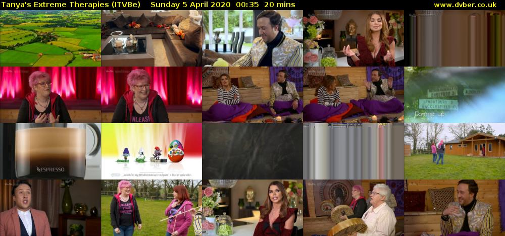 Tanya's Extreme Therapies (ITVBe) Sunday 5 April 2020 00:35 - 00:55