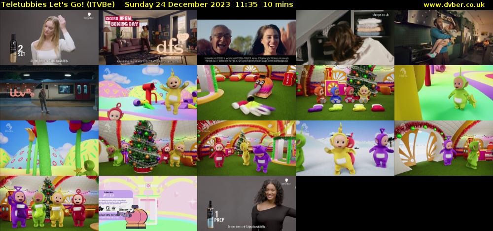 Teletubbies Let's Go! (ITVBe) Sunday 24 December 2023 11:35 - 11:45