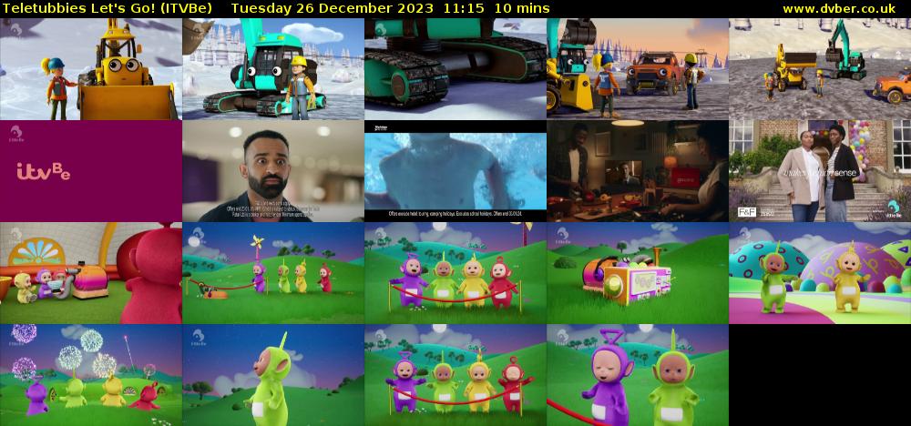 Teletubbies Let's Go! (ITVBe) Tuesday 26 December 2023 11:15 - 11:25