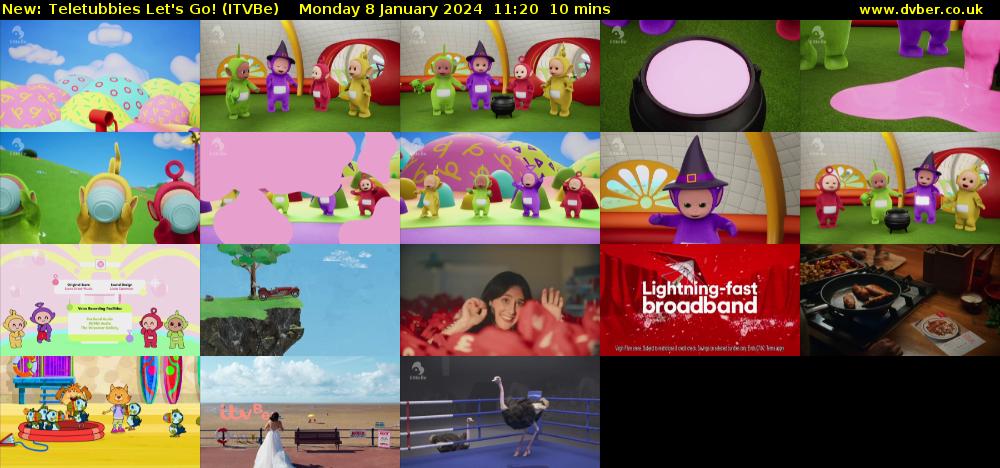 Teletubbies Let's Go! (ITVBe) Monday 8 January 2024 11:20 - 11:30