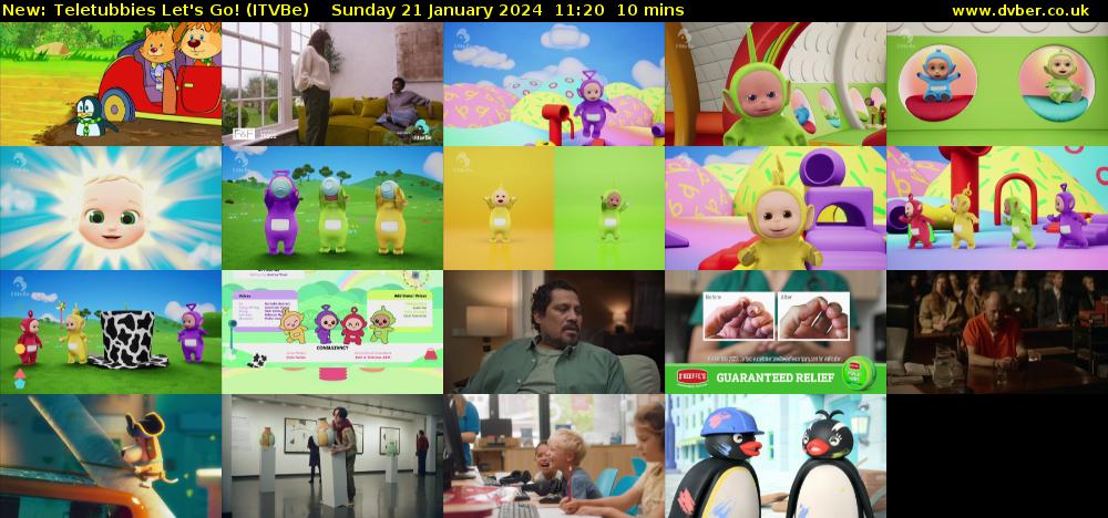 Teletubbies Let's Go! (ITVBe) Sunday 21 January 2024 11:20 - 11:30