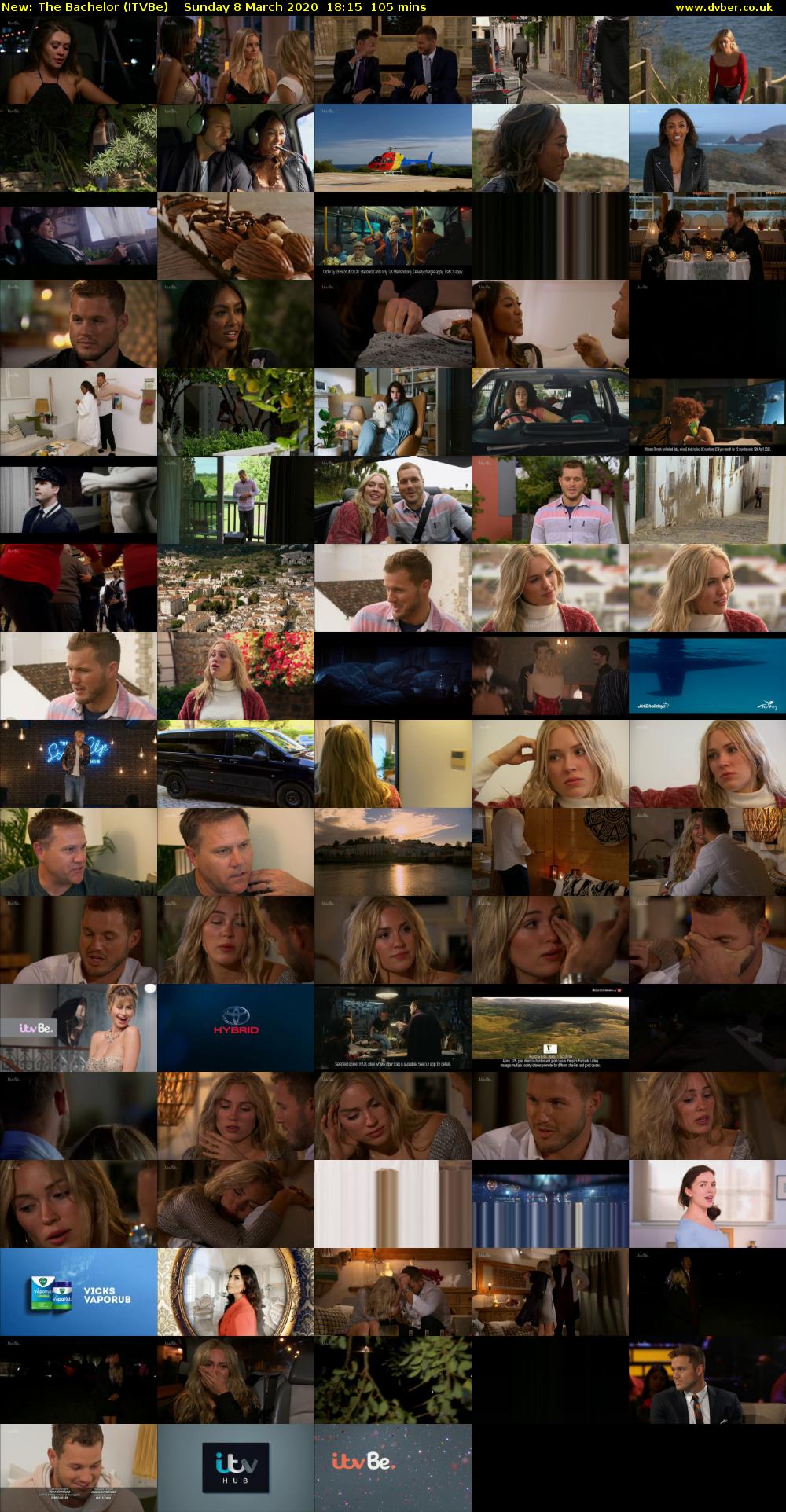 The Bachelor (ITVBe) Sunday 8 March 2020 18:15 - 20:00