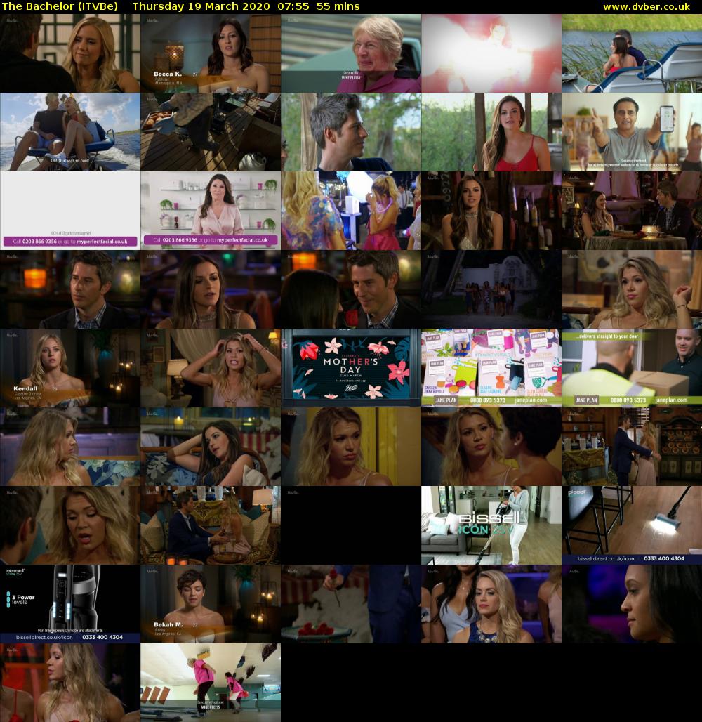 The Bachelor (ITVBe) Thursday 19 March 2020 07:55 - 08:50
