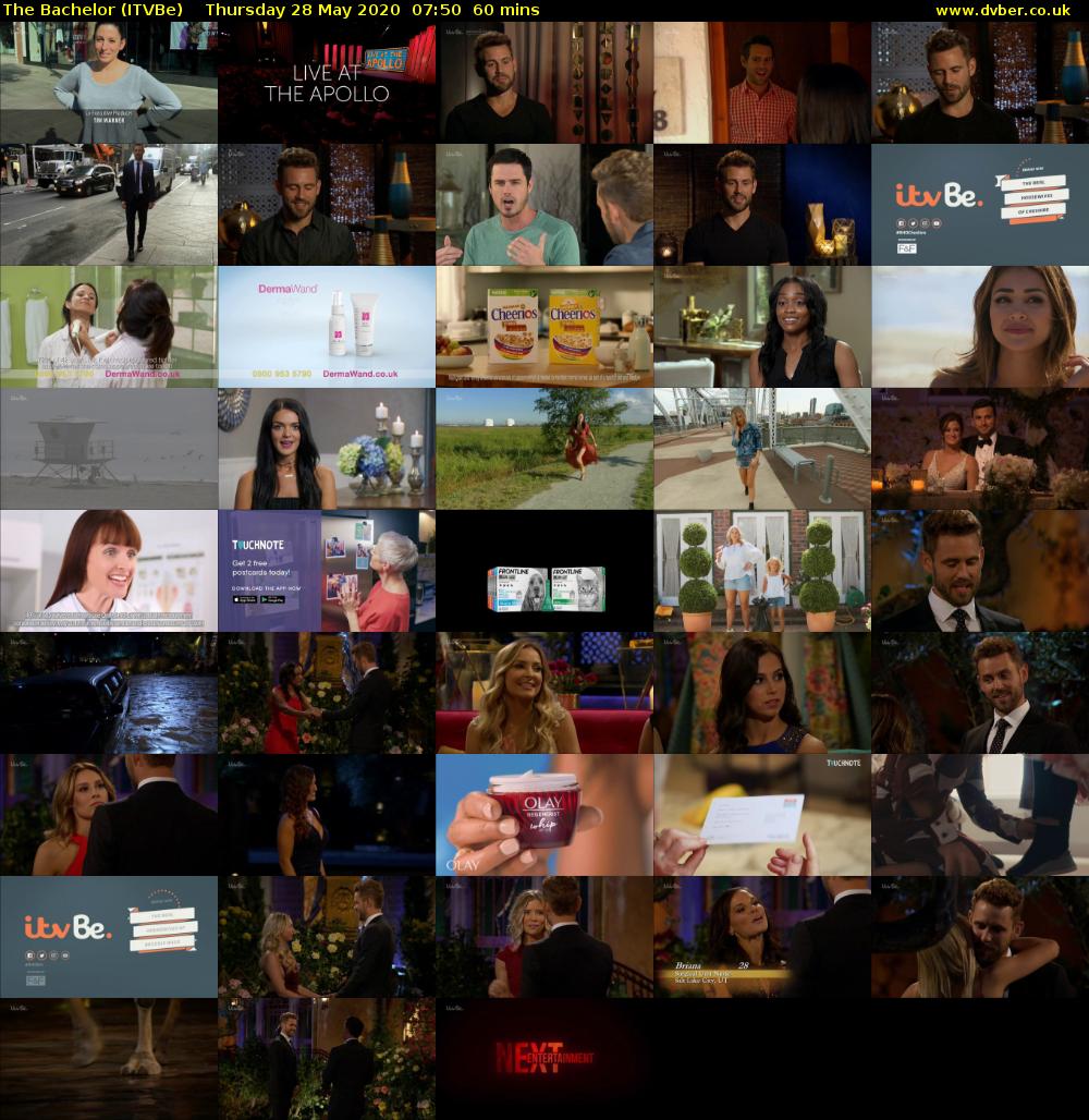 The Bachelor (ITVBe) Thursday 28 May 2020 07:50 - 08:50
