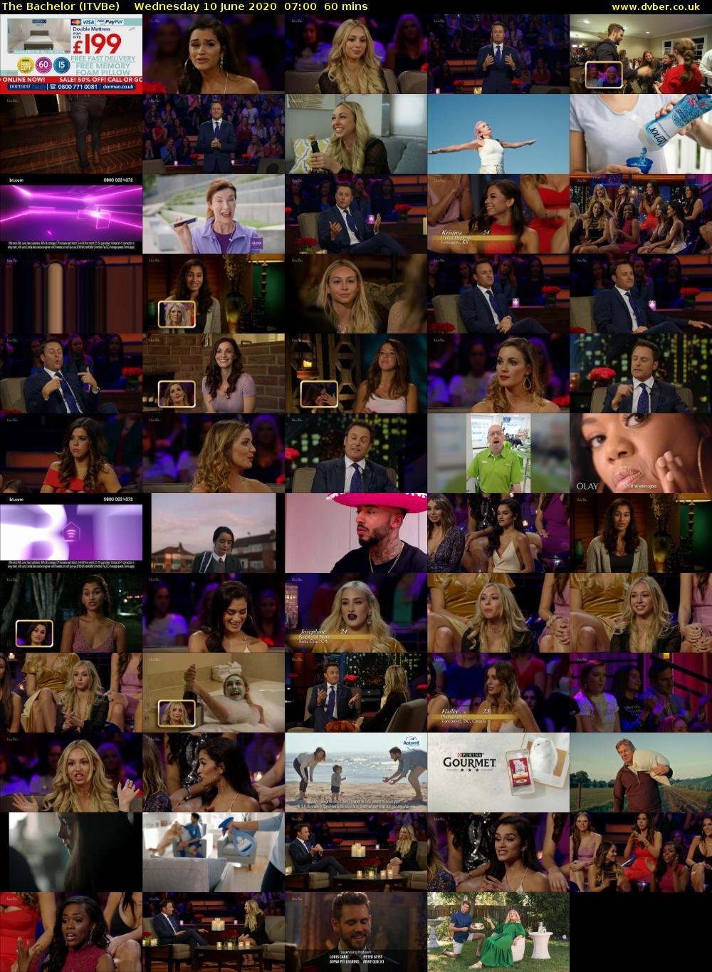 The Bachelor (ITVBe) Wednesday 10 June 2020 07:00 - 08:00