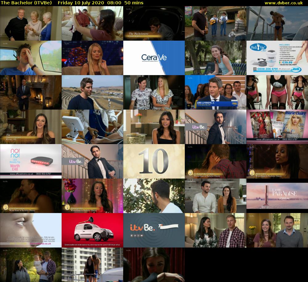 The Bachelor (ITVBe) Friday 10 July 2020 08:00 - 08:50