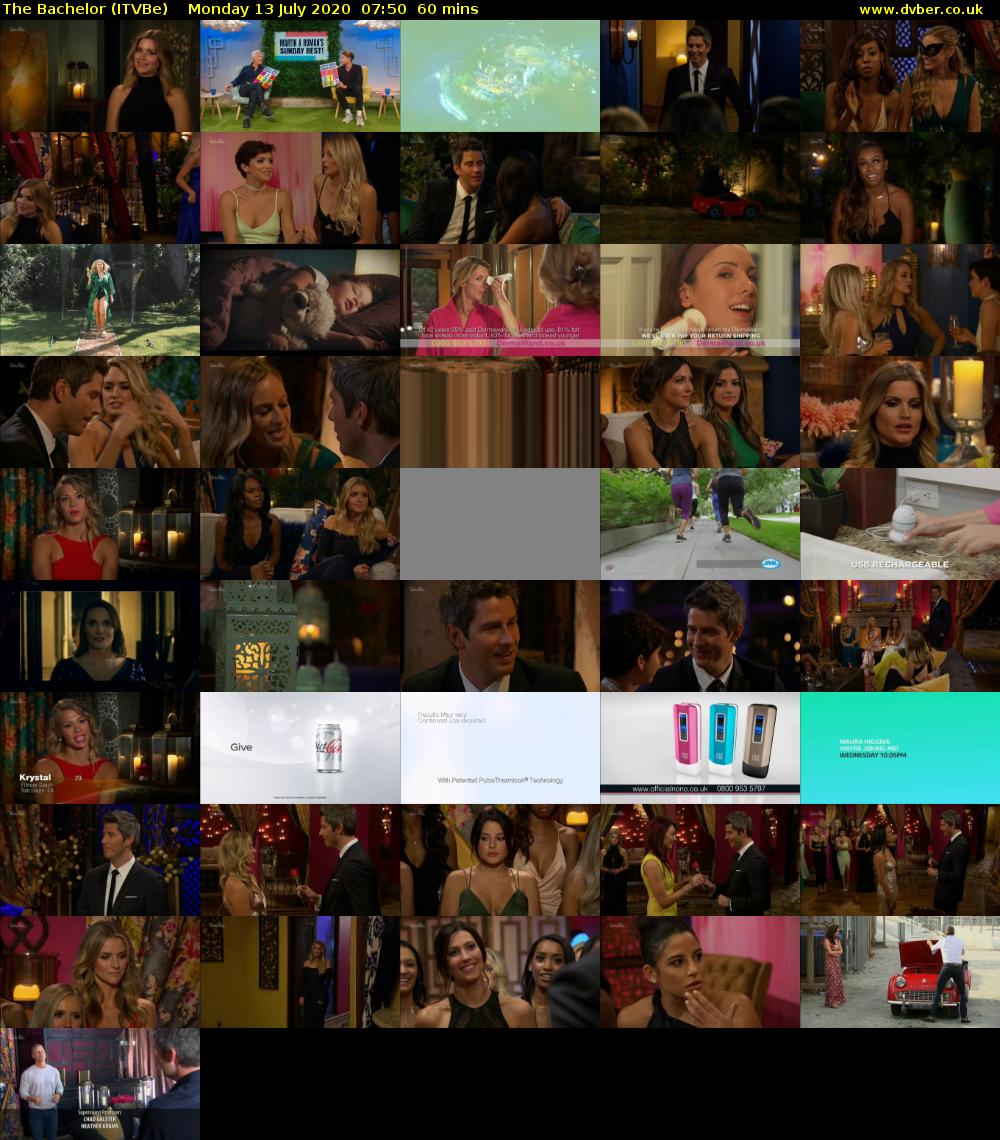The Bachelor (ITVBe) Monday 13 July 2020 07:50 - 08:50