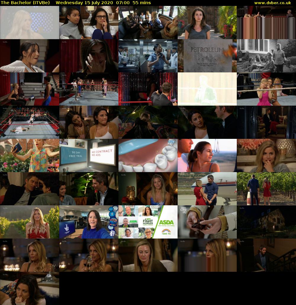 The Bachelor (ITVBe) Wednesday 15 July 2020 07:00 - 07:55