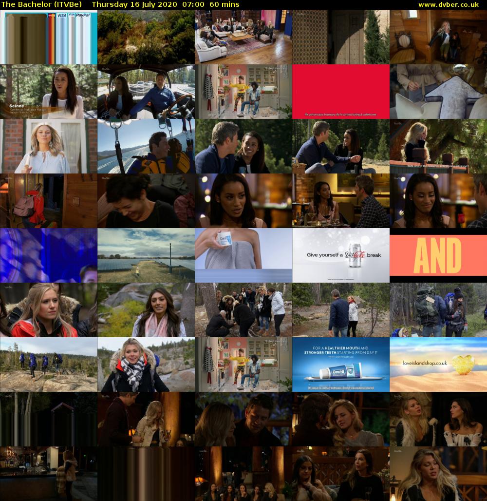 The Bachelor (ITVBe) Thursday 16 July 2020 07:00 - 08:00