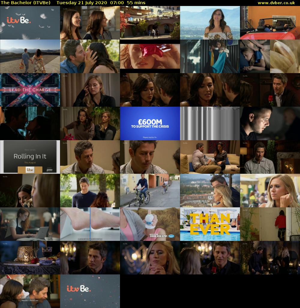 The Bachelor (ITVBe) Tuesday 21 July 2020 07:00 - 07:55
