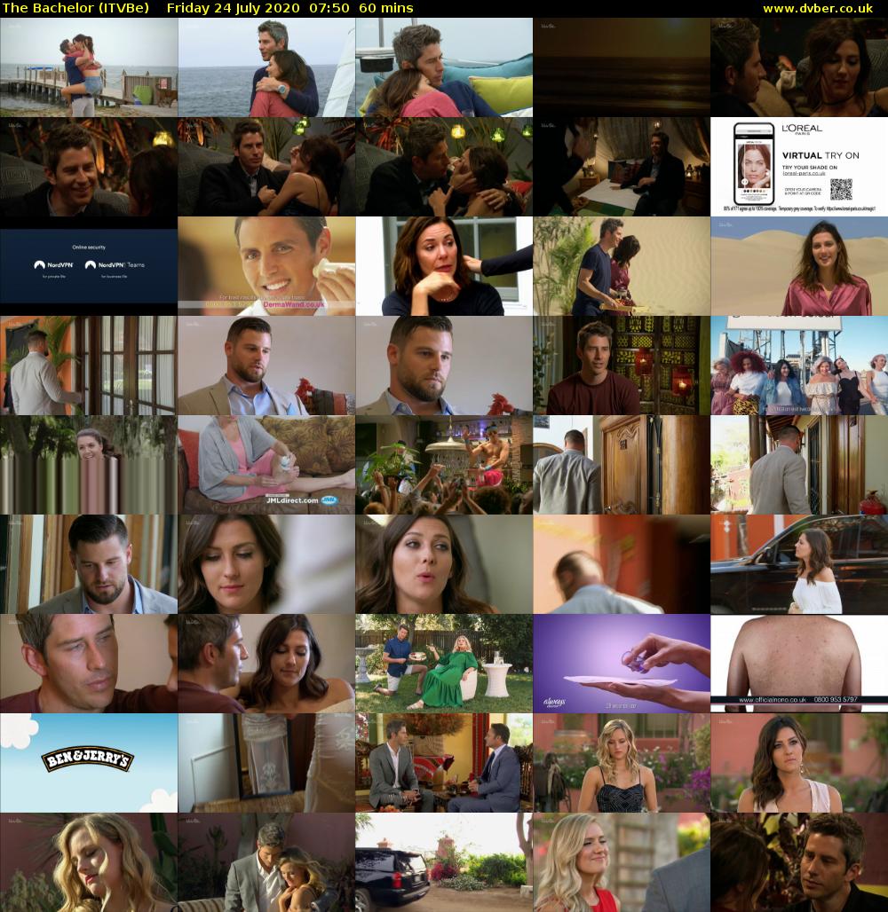 The Bachelor (ITVBe) Friday 24 July 2020 07:50 - 08:50