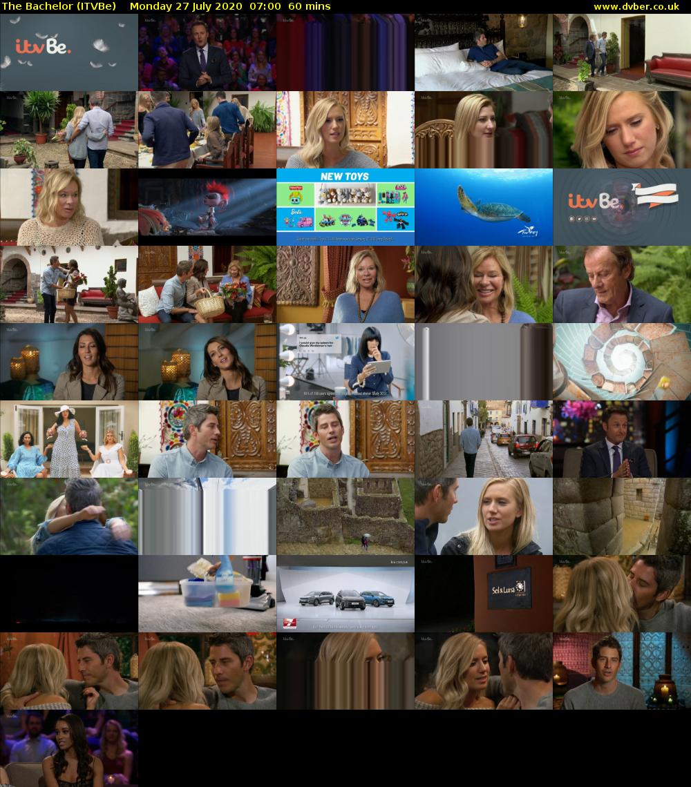 The Bachelor (ITVBe) Monday 27 July 2020 07:00 - 08:00