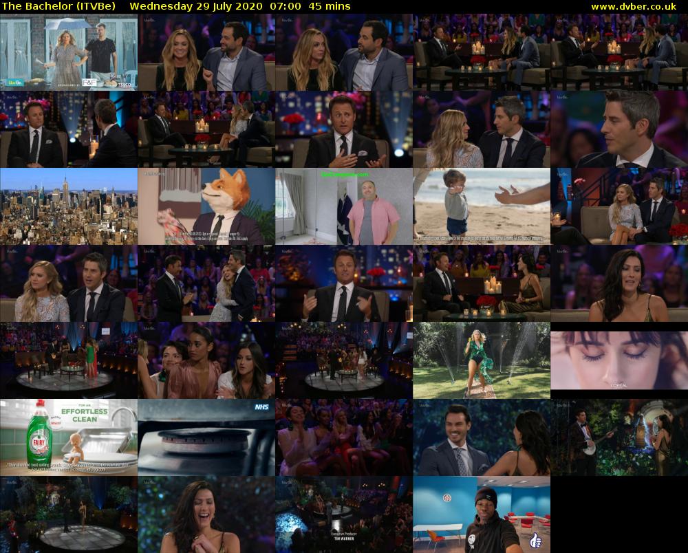 The Bachelor (ITVBe) Wednesday 29 July 2020 07:00 - 07:45