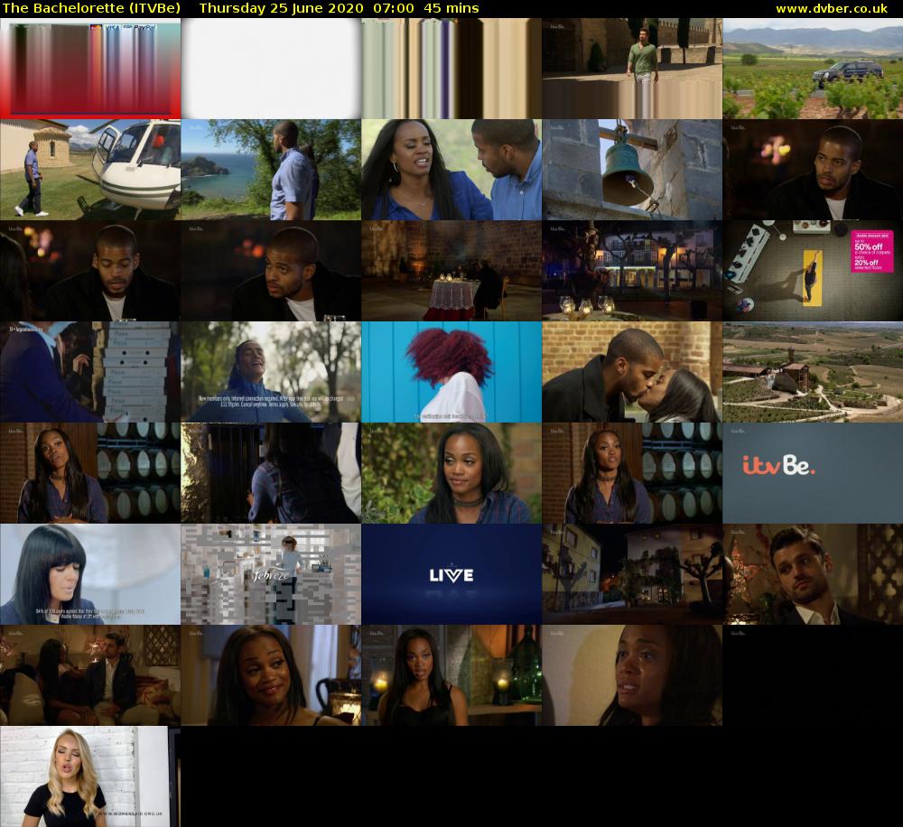 The Bachelorette (ITVBe) Thursday 25 June 2020 07:00 - 07:45