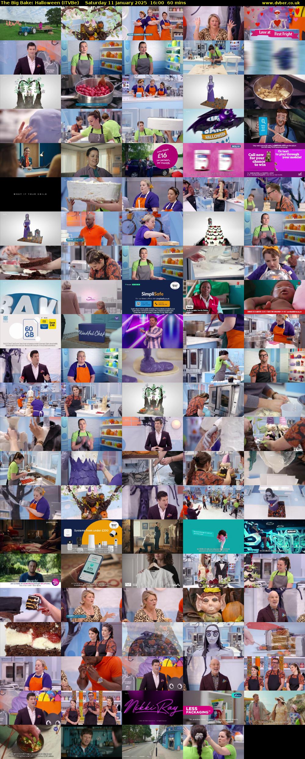 The Big Bake: Halloween (ITVBe) Saturday 11 January 2025 16:00 - 17:00