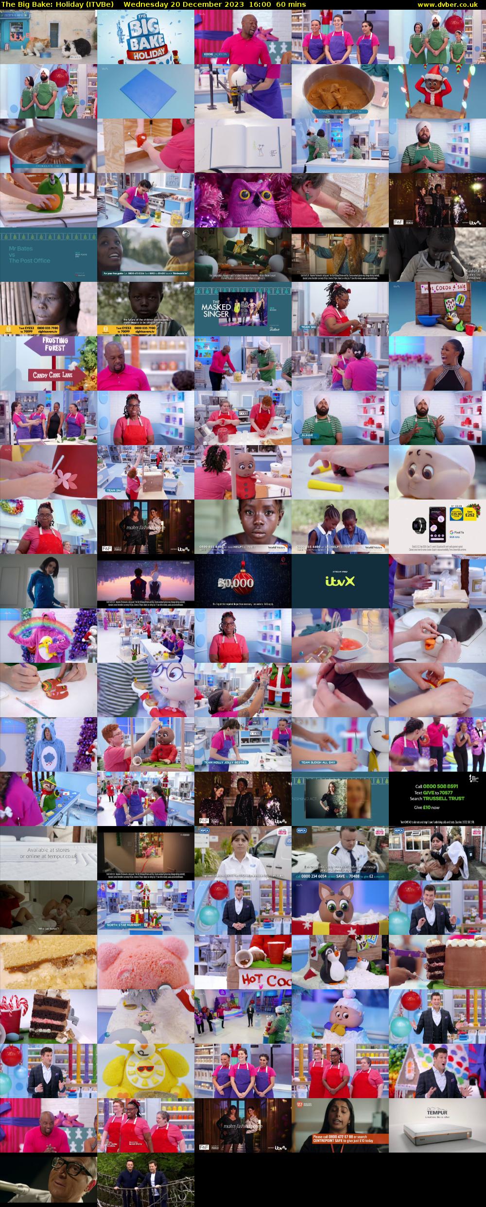 The Big Bake: Holiday (ITVBe) Wednesday 20 December 2023 16:00 - 17:00