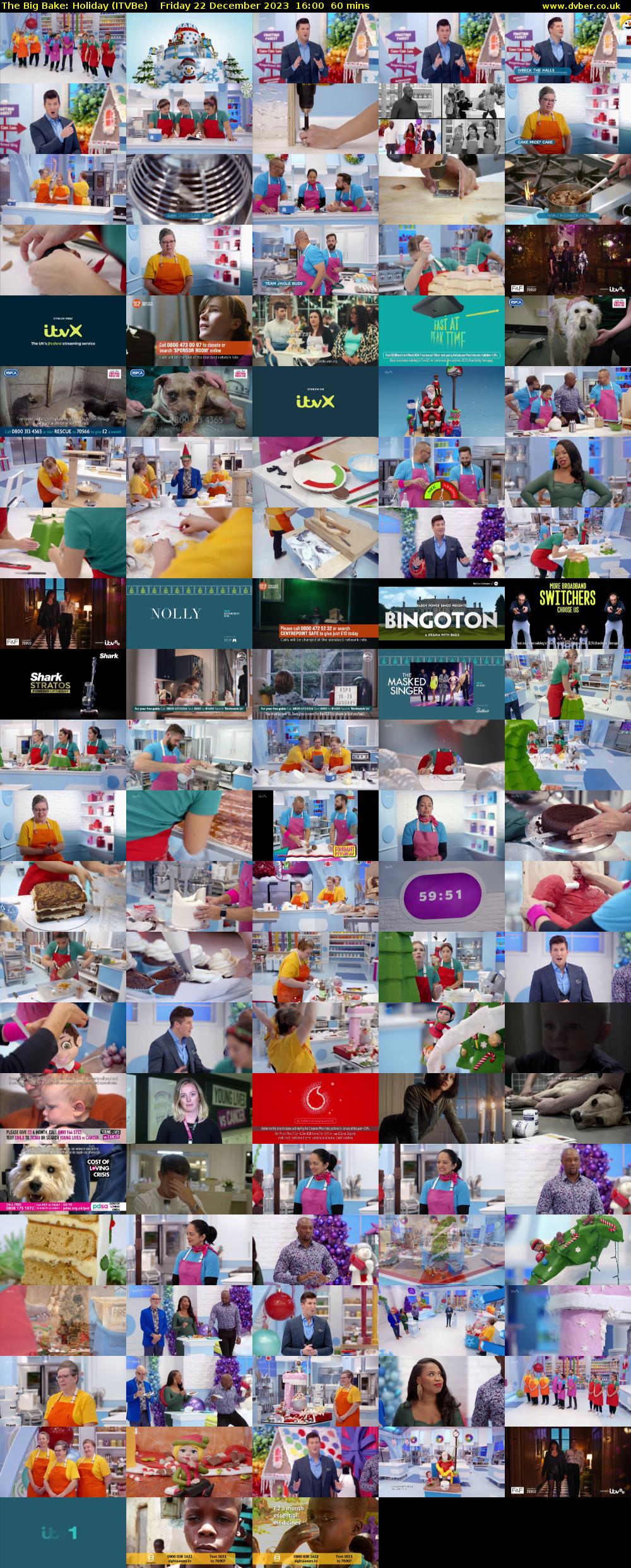 The Big Bake: Holiday (ITVBe) Friday 22 December 2023 16:00 - 17:00