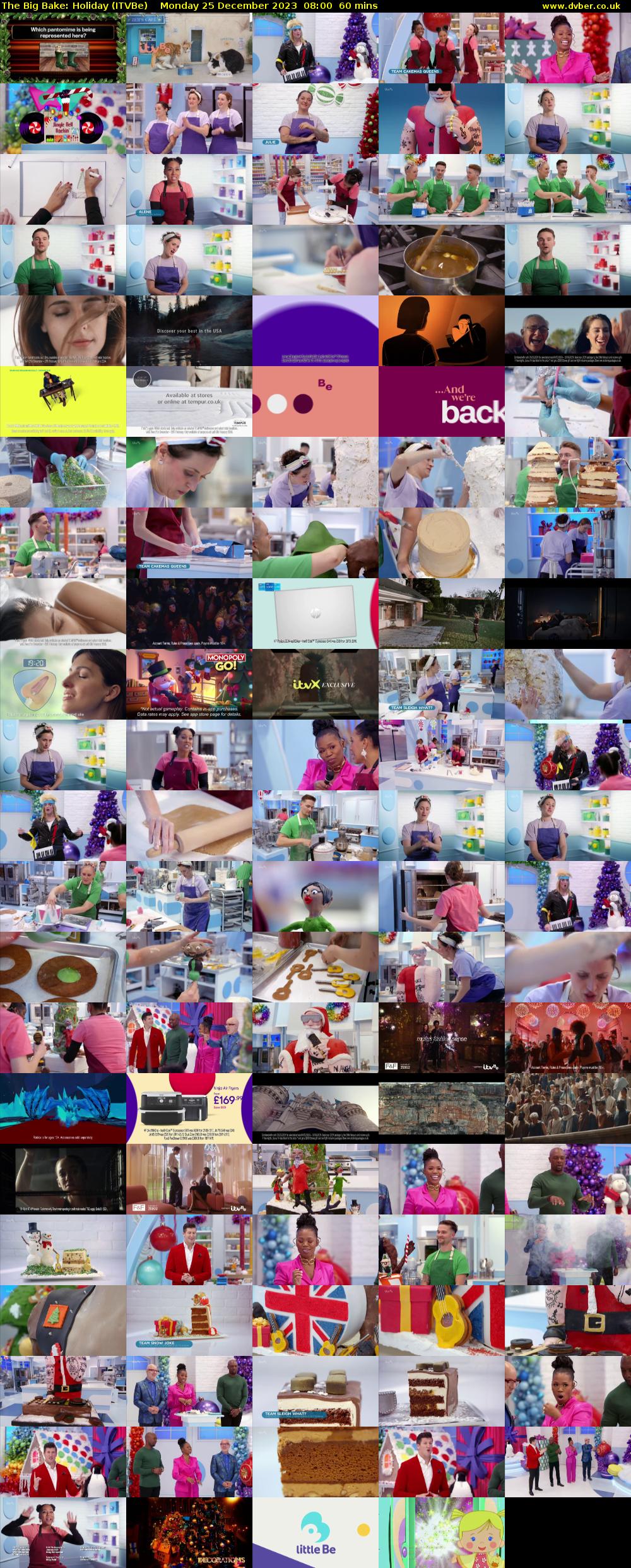 The Big Bake: Holiday (ITVBe) Monday 25 December 2023 08:00 - 09:00